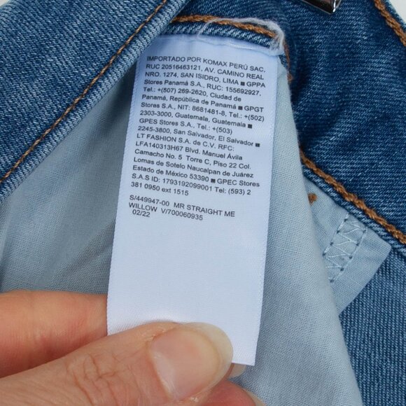 Old Navy Womens Power Slim Straight Mid Rise Denim Jeans Size 16 Blue Essential - Picture 6 of 6